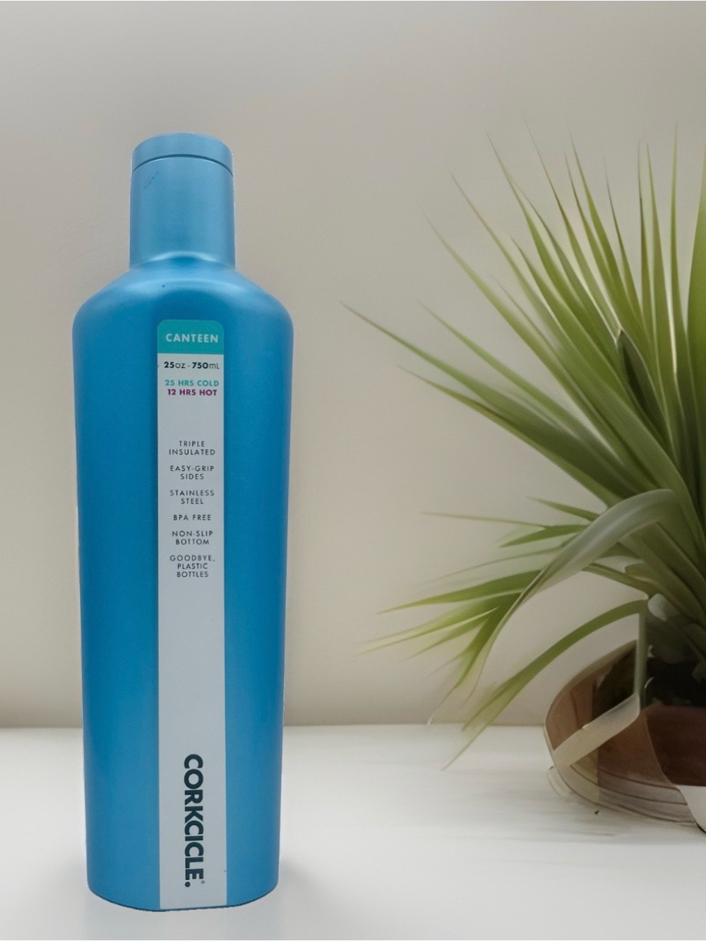 Corkcicle 25 Oz Canteen Triple Insulated Stainless Steel Water Bottle Moonstone